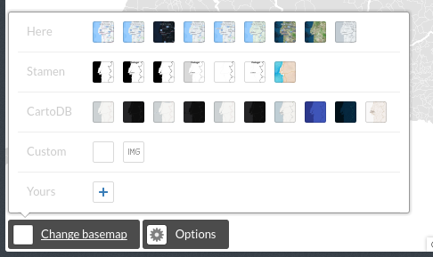 Basemap options