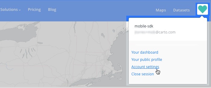 Access mobile apps from API keys